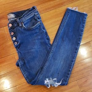 Free People Destroyed Skinny Jeans
